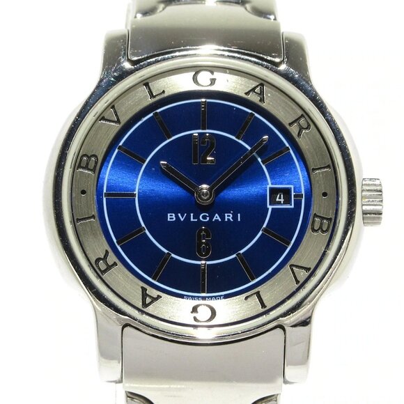 Auth BVLGARI Solotempo ST29S D***** Silver Unisex Wrist Watch - Picture 1 of 11